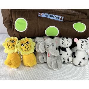 Noah's Ark Plush Stuffed Toy Set Avon 6 Animals/3 Pair 3" Mini & Ark Zip Up Case